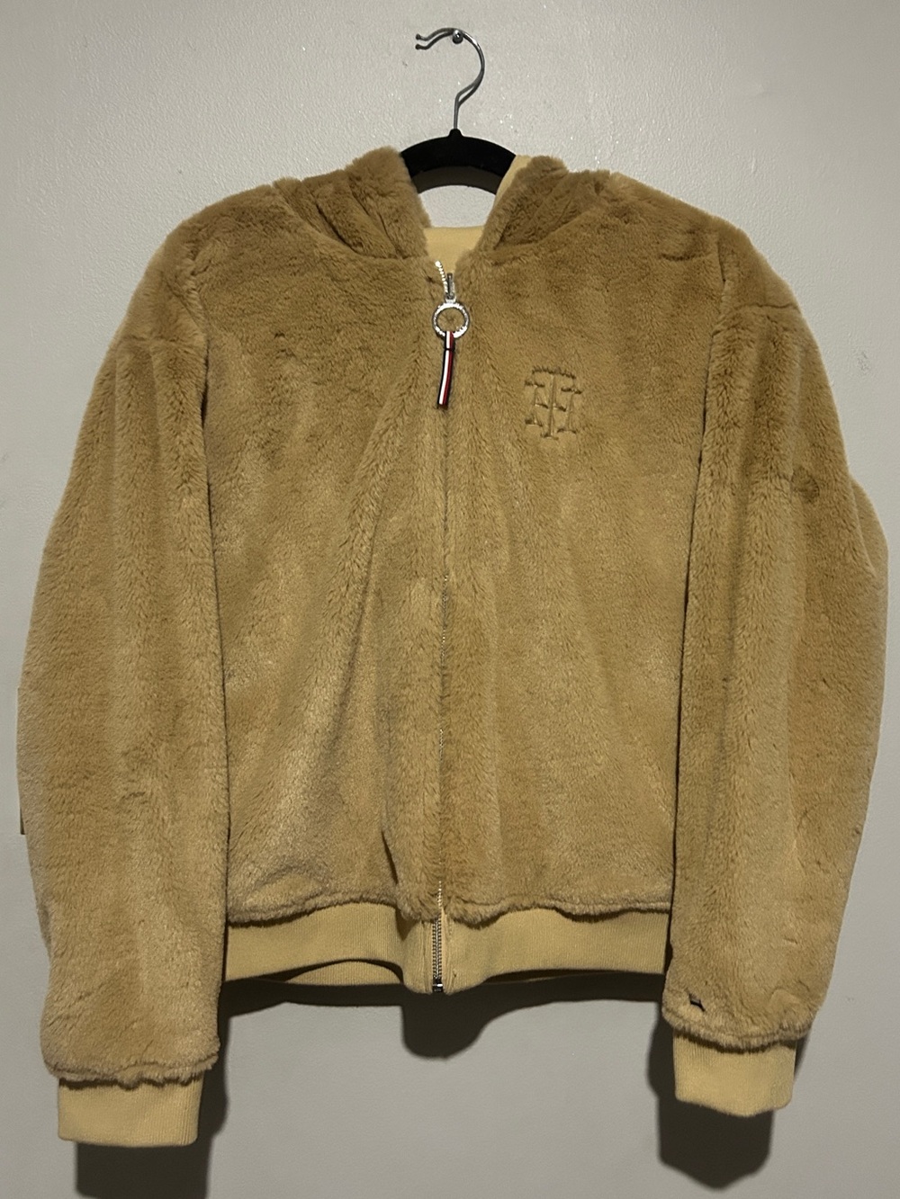 Tommy Hilfiger Faux Fur Hooded Jacket - Tan